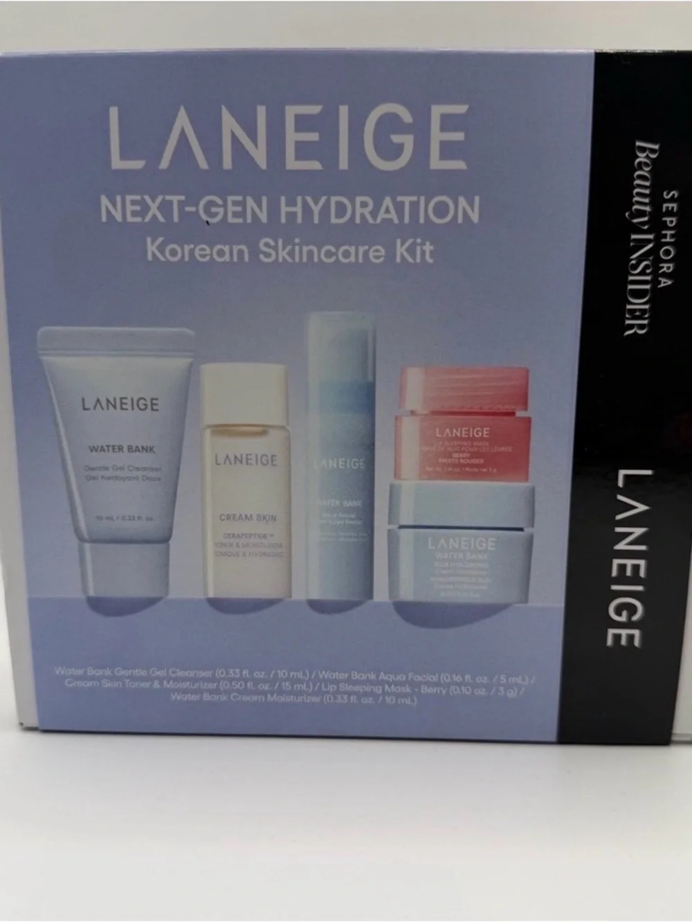 Laneige Hydration Skincare Kit + Full Size Berry Lip Sleeping Mask BNIB